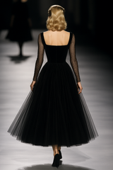 Commerce Boutique Elegant Black Gauze Maxi Dress