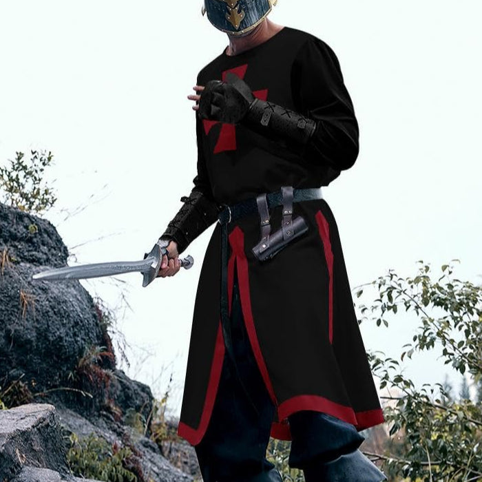 Black Medieval Templar Tunic