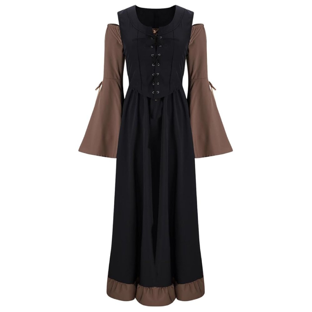 Medieval Two-Tone Maxi Dress