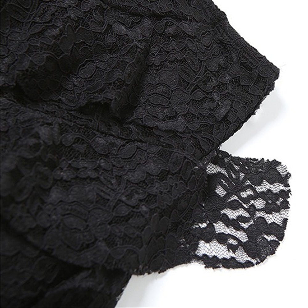 Gothic Style Skirt with Lace