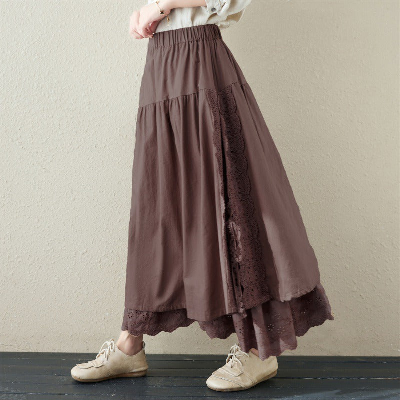 Medieval Two Layer Linen Skirt