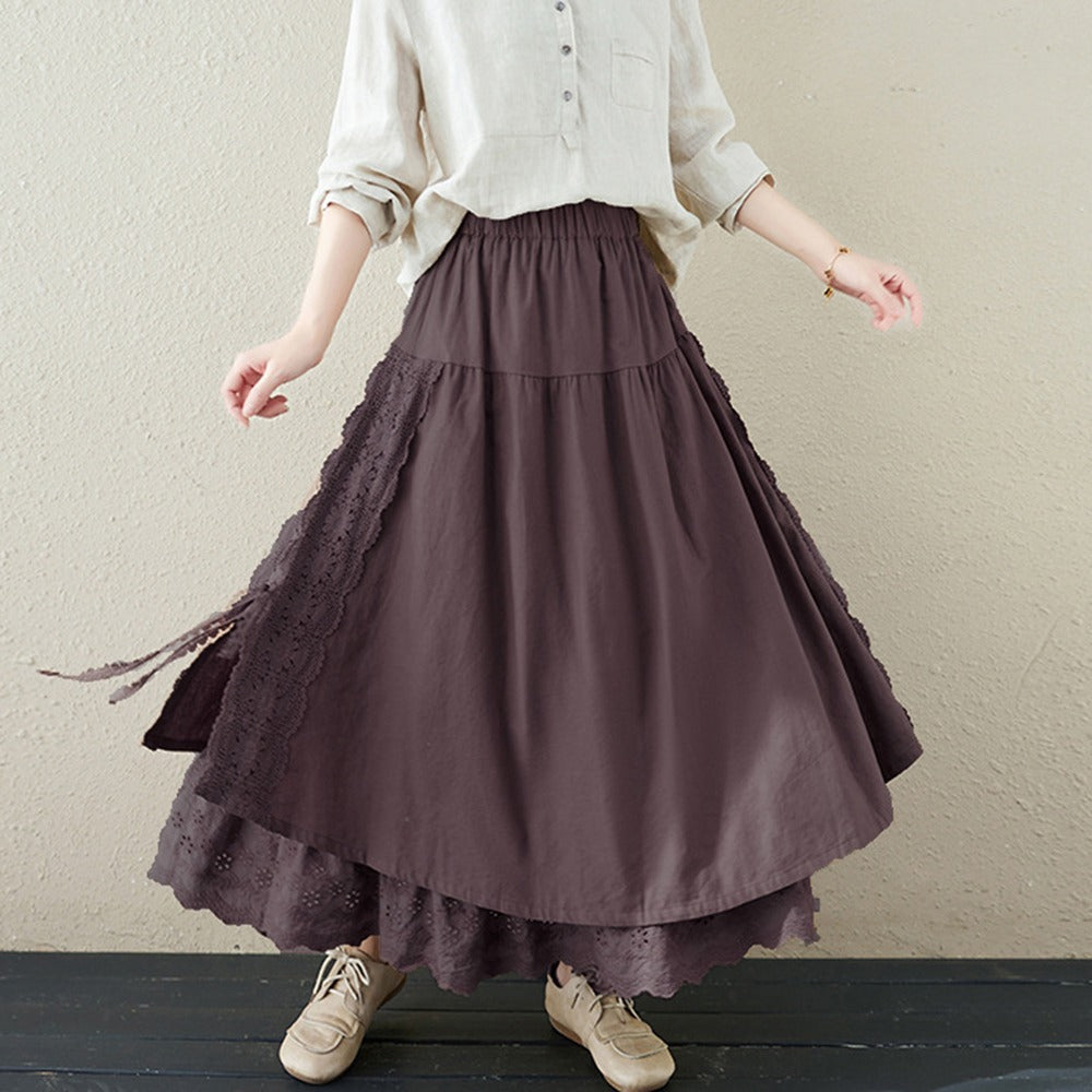 Medieval Two Layer Linen Skirt