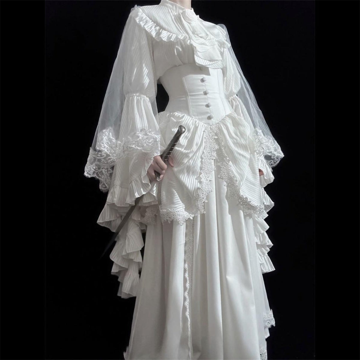 Victorian Bustle Tea Gown Corset Bodice