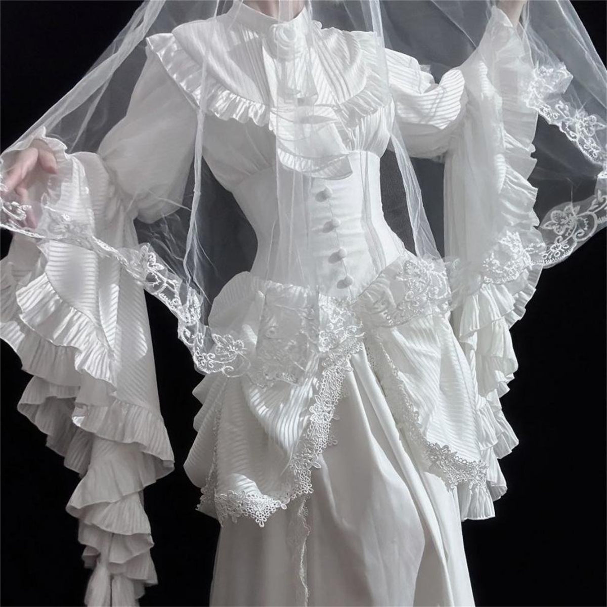 Victorian Bustle Tea Gown Corset Bodice