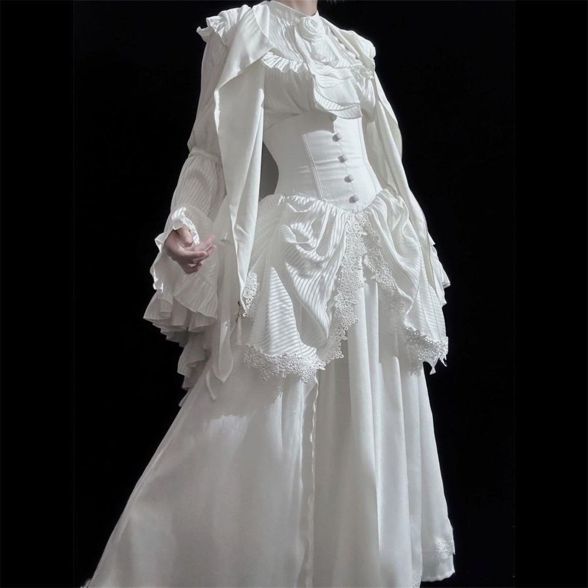 Victorian Bustle Tea Gown Corset Bodice