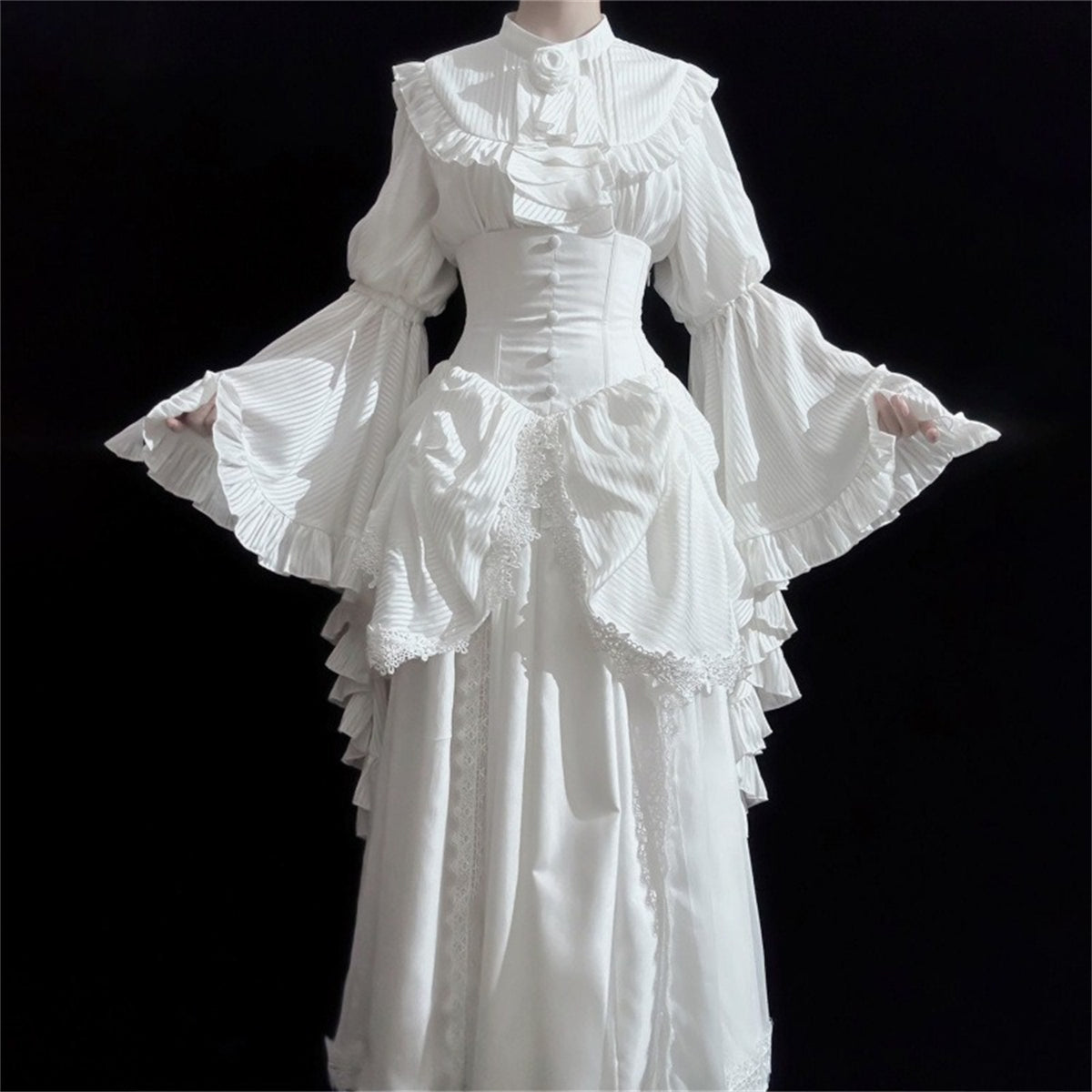 Victorian Bustle Tea Gown Corset Bodice