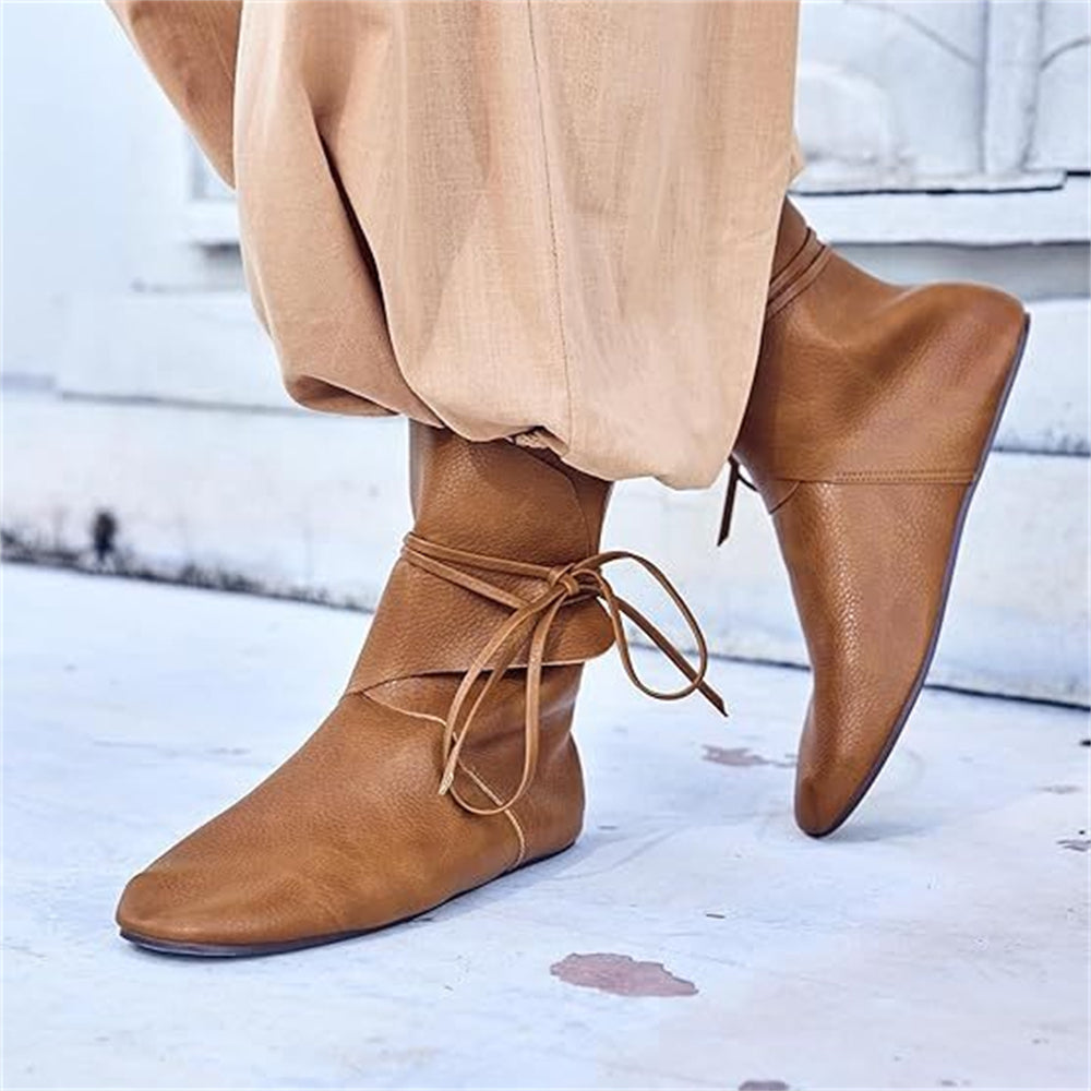 Side Laced Ankle Boots