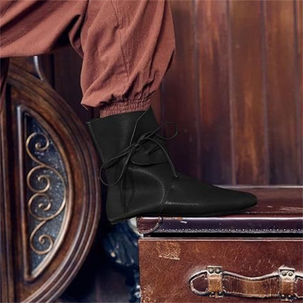 Side Laced Ankle Boots