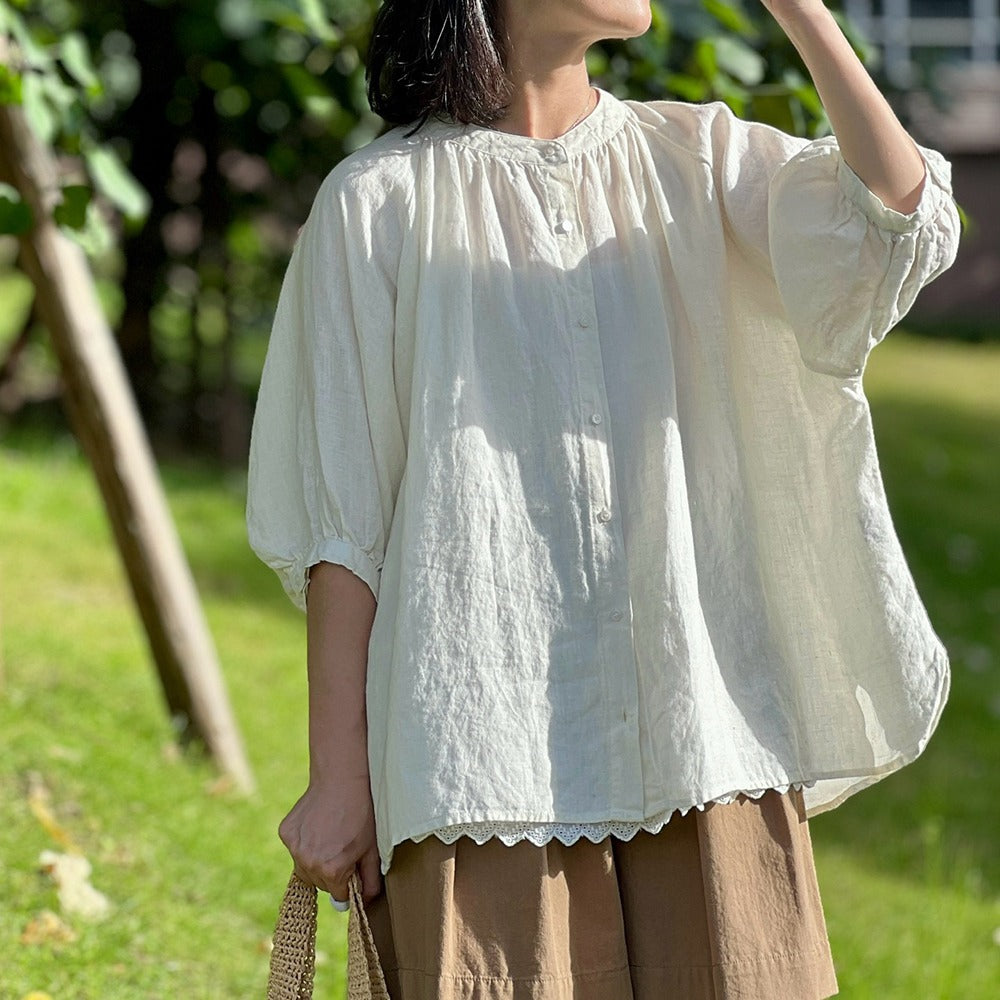 Medieval Renaissance Style Linen Blouse