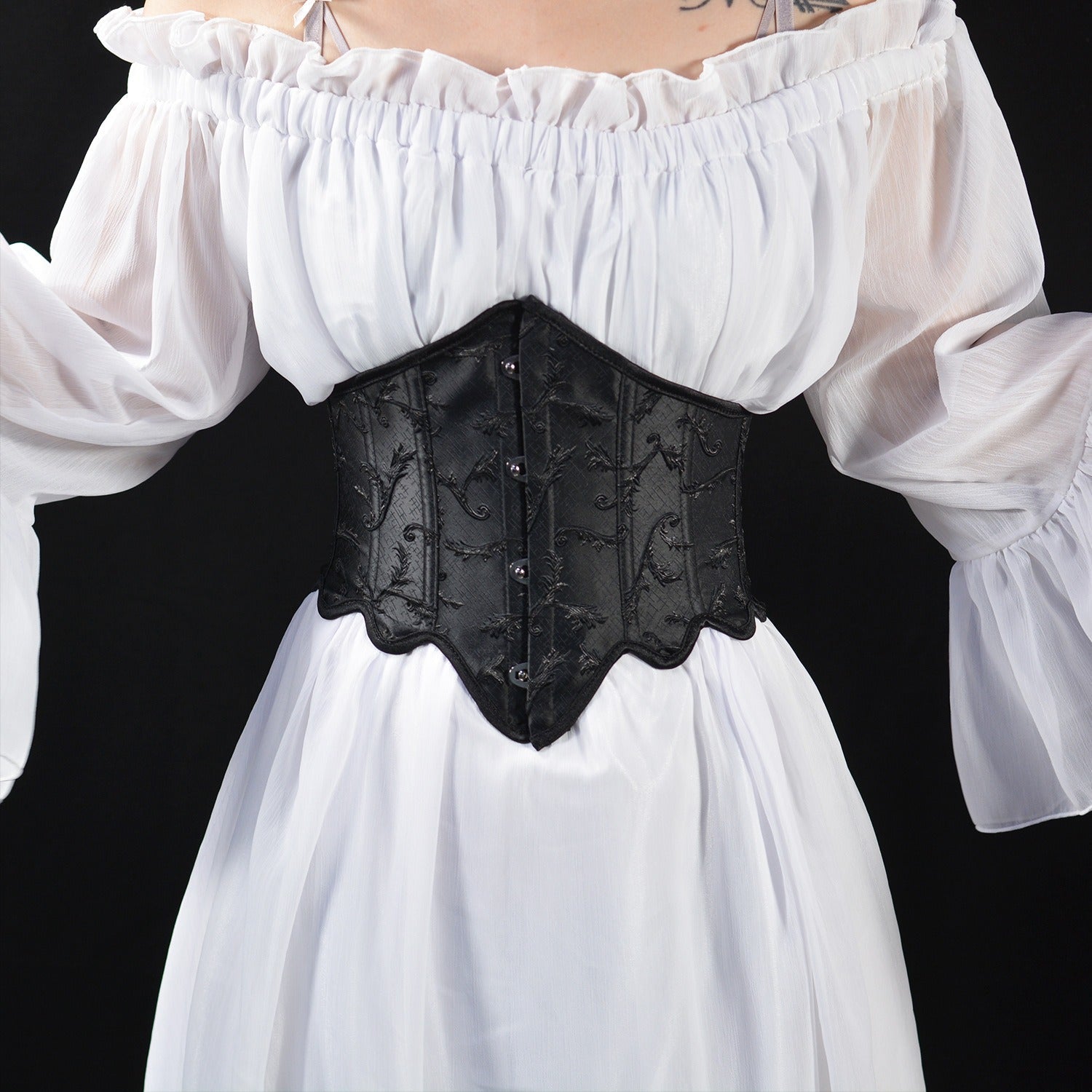 Victorian Underbust Jacquard Girdle Bustier