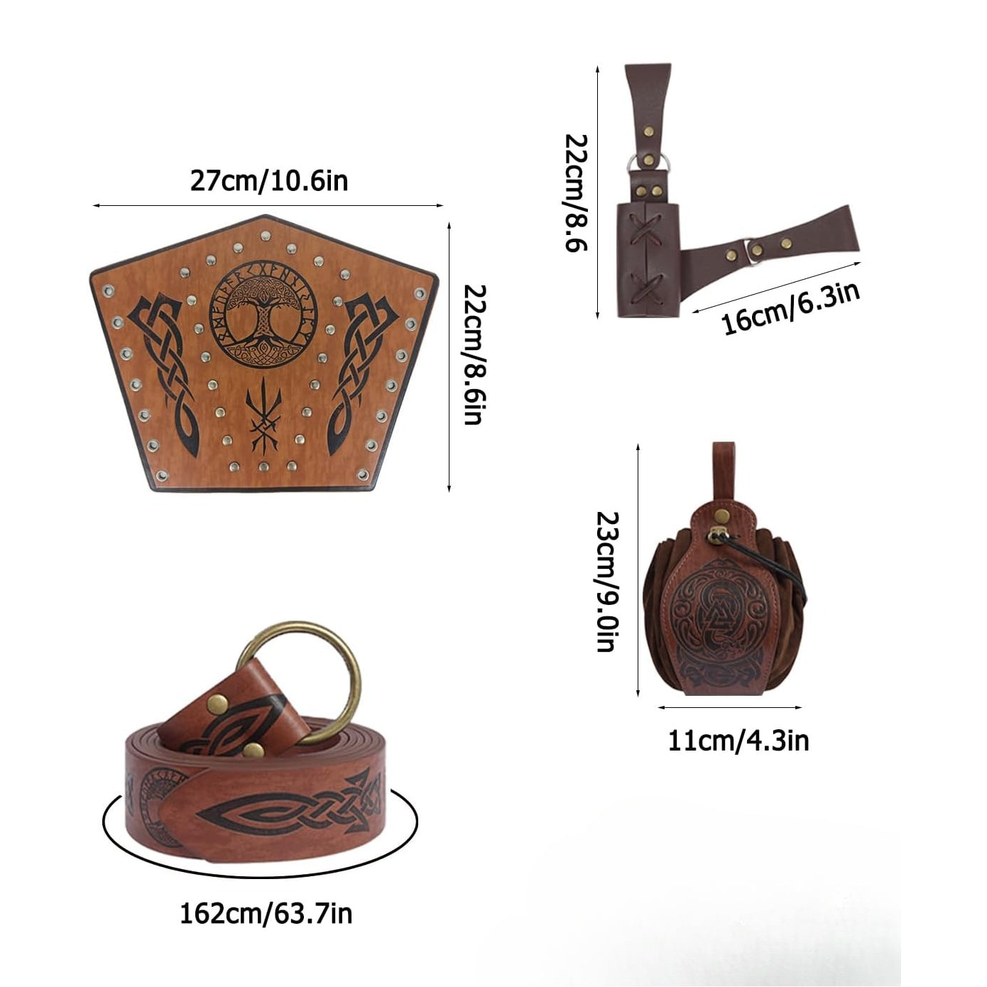 Medieval Pirate Costume with Vest, ACCs