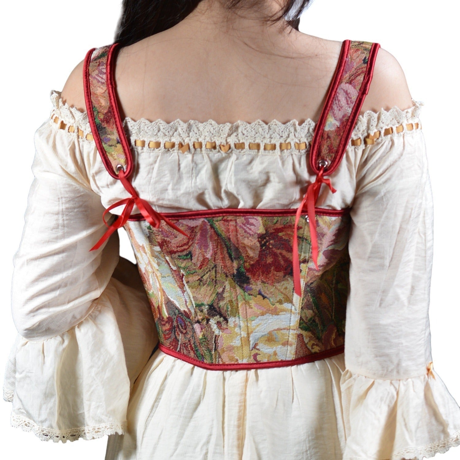 Renaissance Style Lace Design Corset Vest Bustier