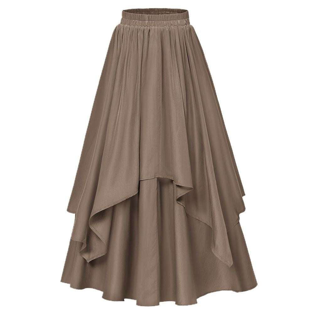 Renaissance Dual-Layer Swing Maxi Skirt