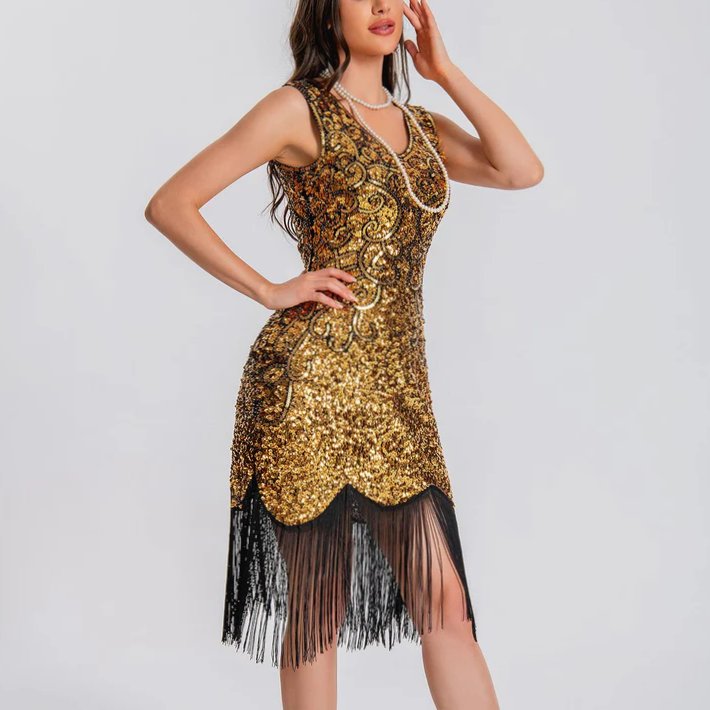 Art Deco Glitter Flapper Dress