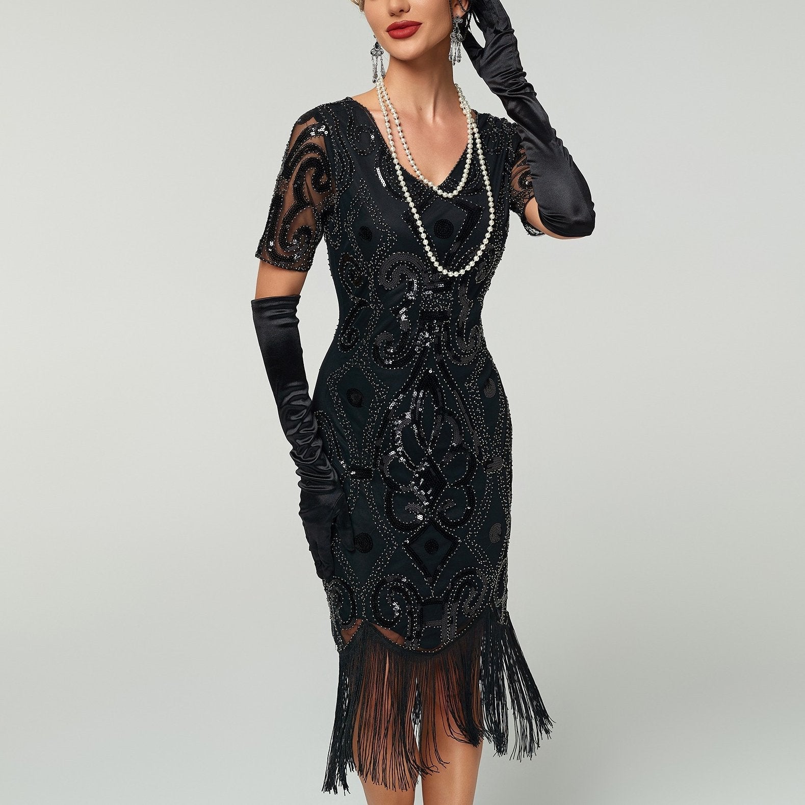 Art Deco Beaded Flapper Dress