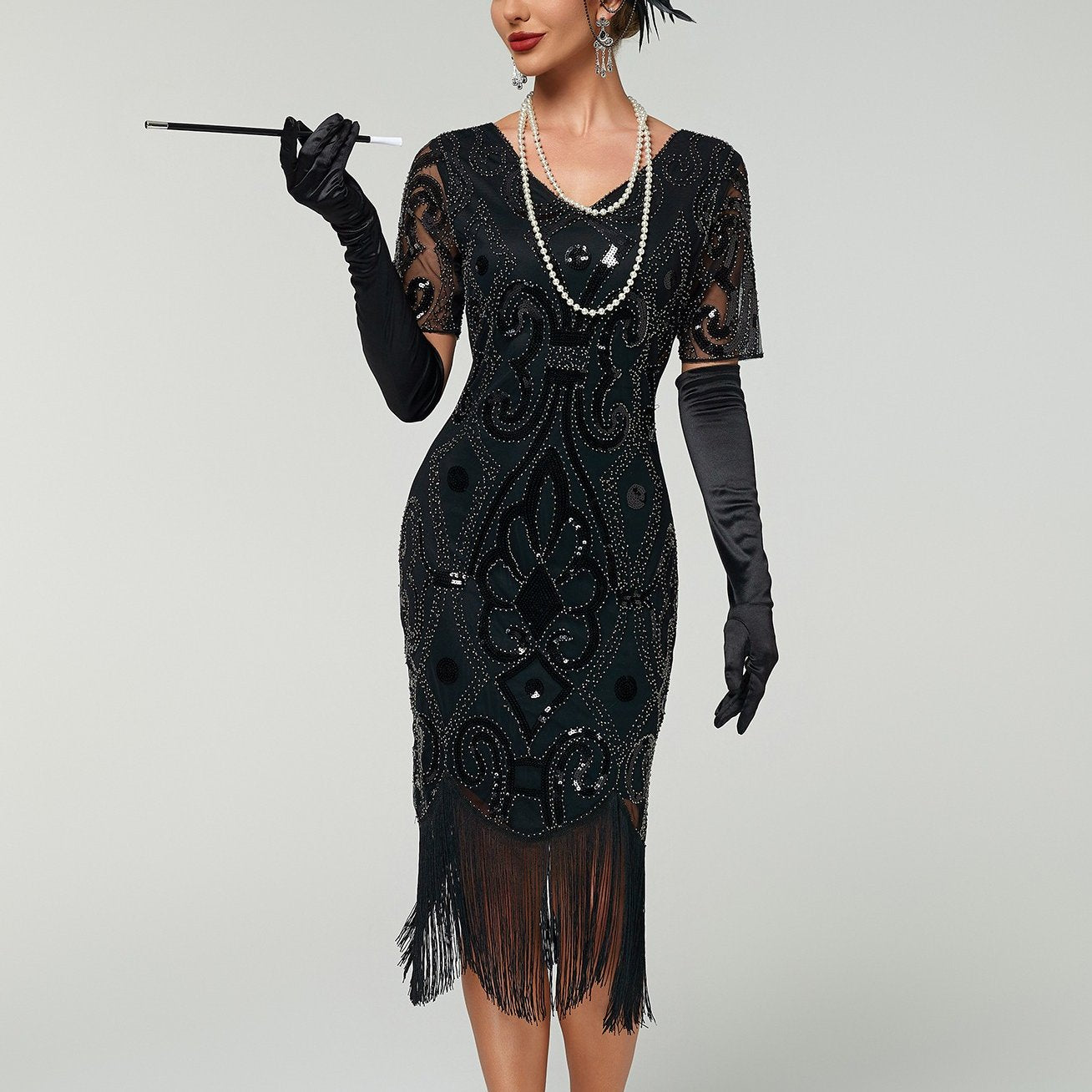 Art Deco Beaded Flapper Dress