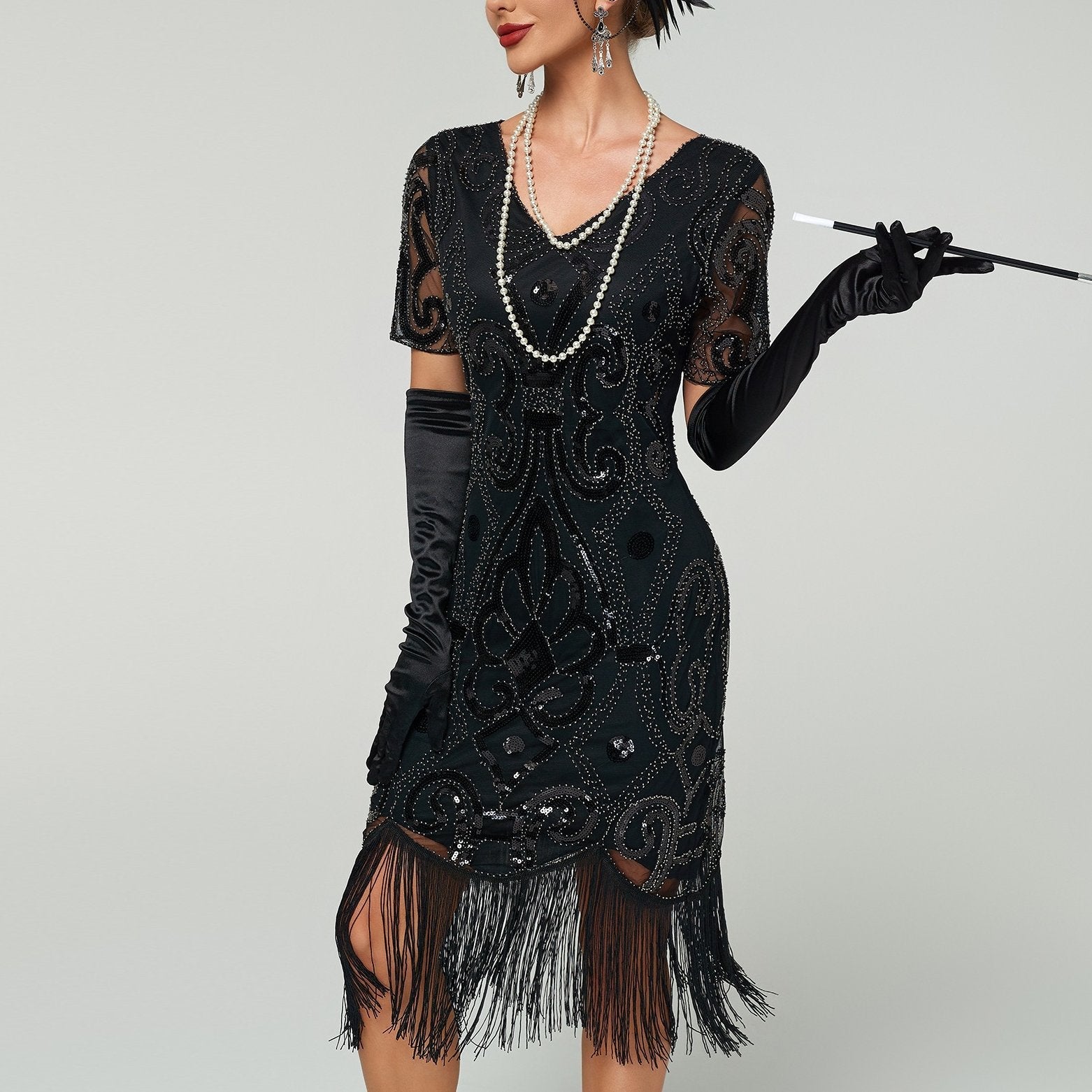 Art Deco Beaded Flapper Dress