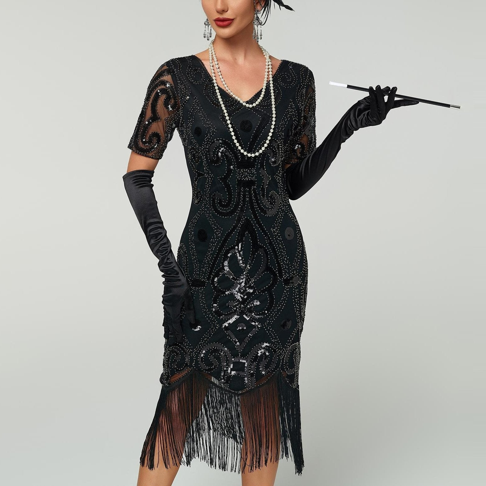 Art Deco Beaded Flapper Dress