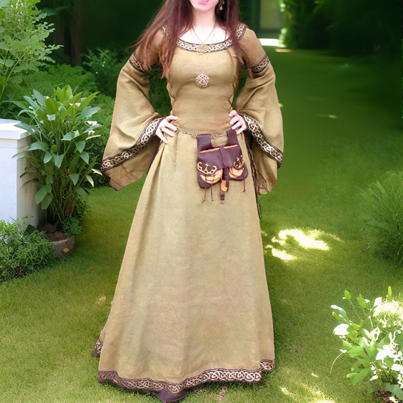 Celtic Long Bell Sleeve Dress