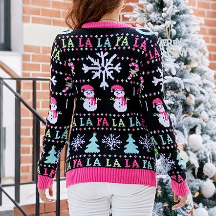 Fa La La Snowman Ugly Christmas Sweater