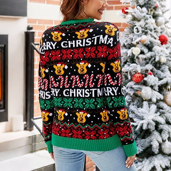 Vintage Reindeer Ugly Christmas Sweater