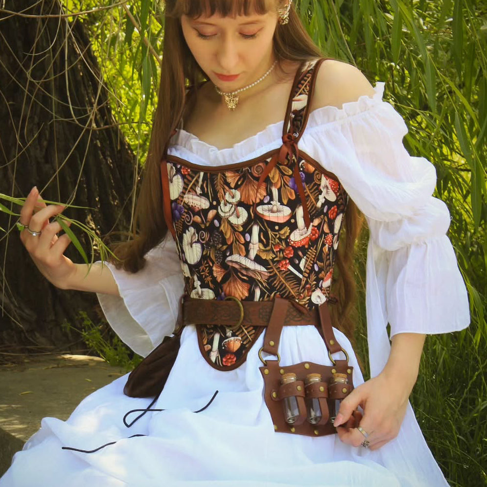 Renaissance Tie-Shoulder Corset U-Back