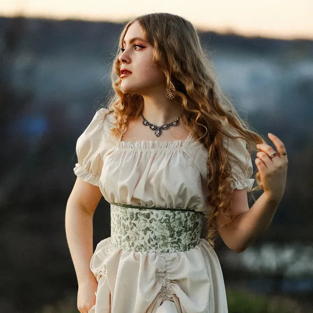 Ruffled Retro Style Women's Medieval Renaissance Dress