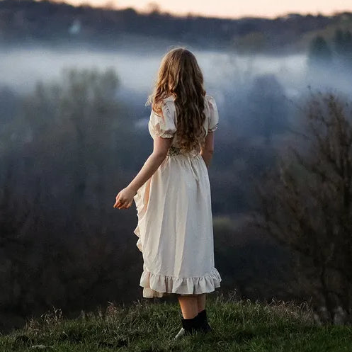 Ruffled Retro Style Women's Medieval Renaissance Dress