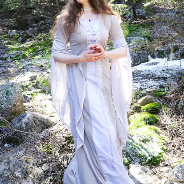 Irish Style Renaissance Dress with Hood Floor Length Design Plus Size