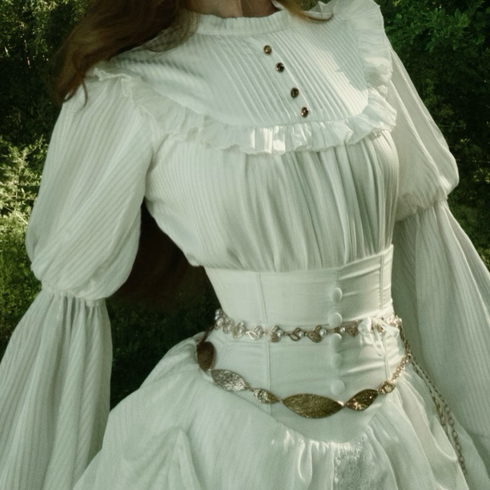 Victorian Bustle Tea Gown Corset Bodice