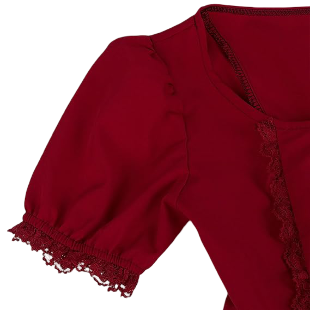 Renaissance Dress Ruffle High Low Dress with Drawstring