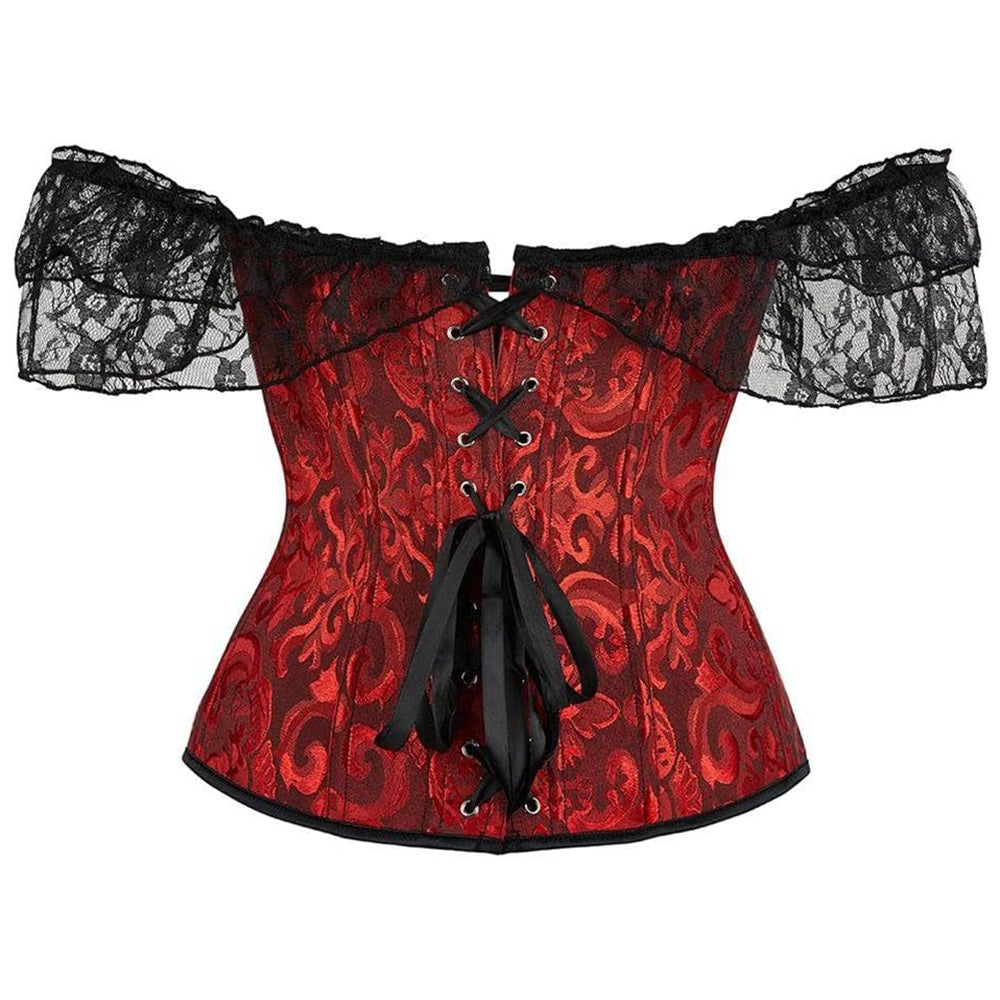 Victorian Corset Gothic Satin Lace Bustier