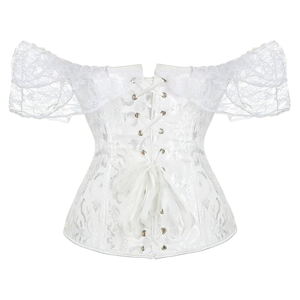 Victorian Corset Gothic Satin Lace Bustier