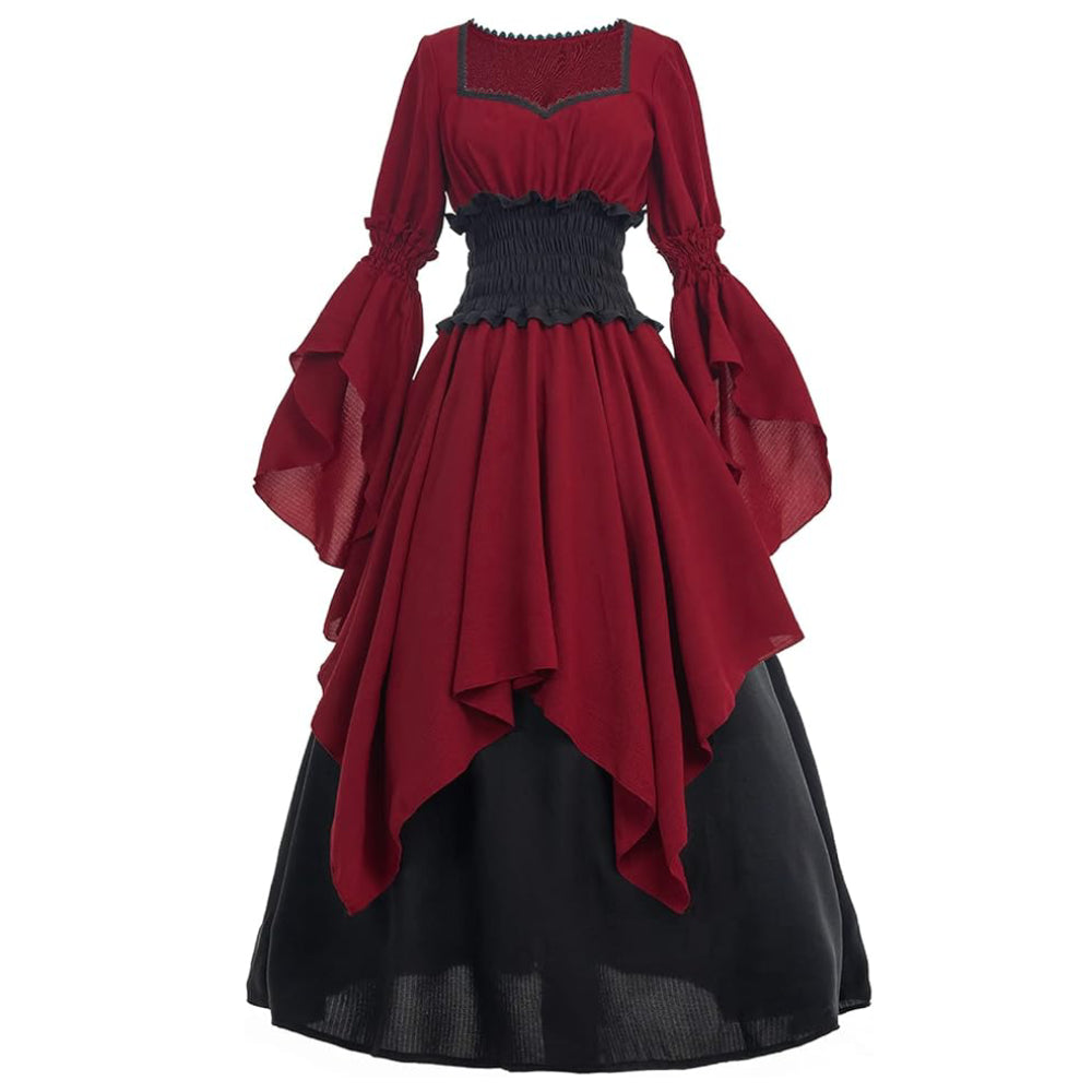 Women's Retro Vintage Victorian Red Dress