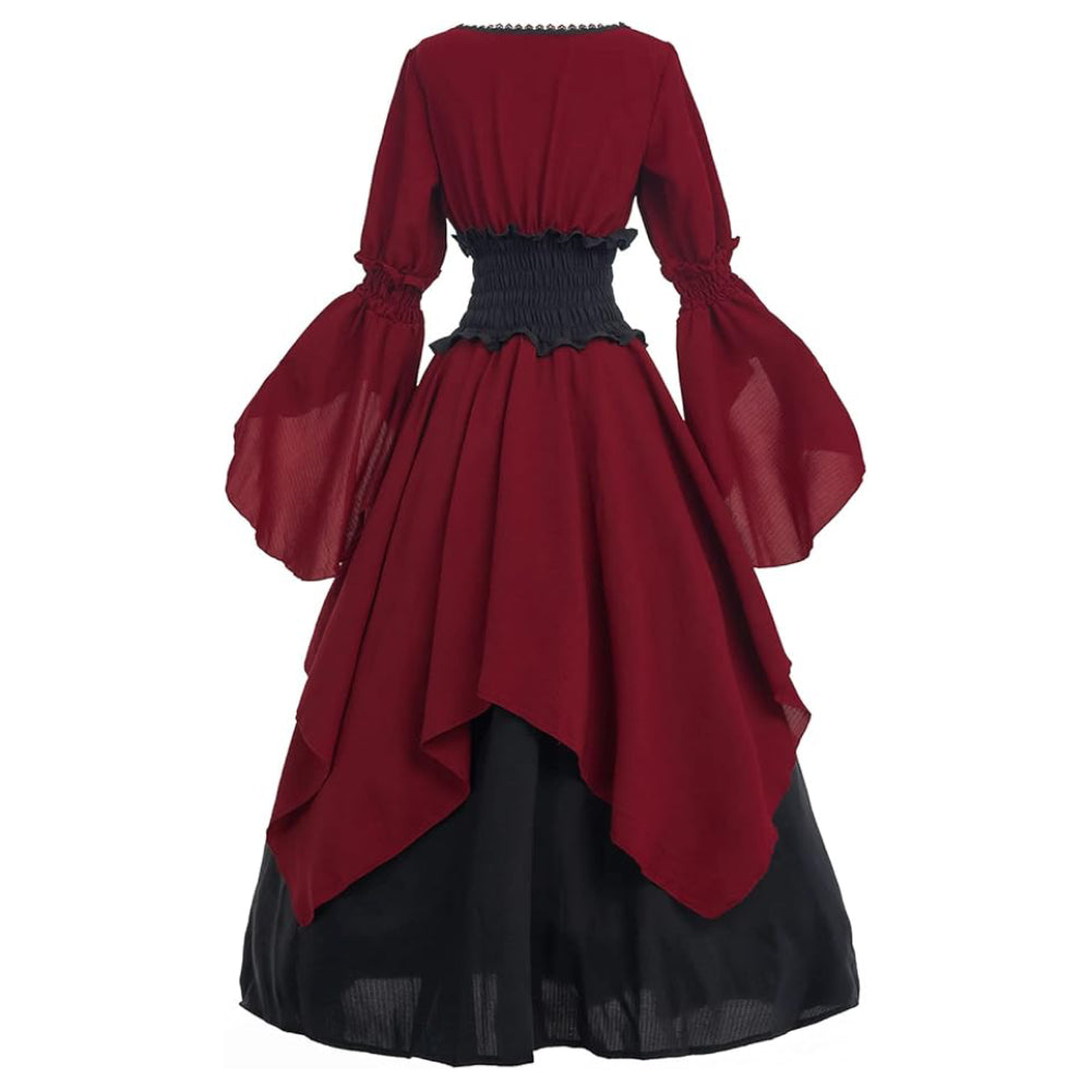 Women's Retro Vintage Victorian Red Dress