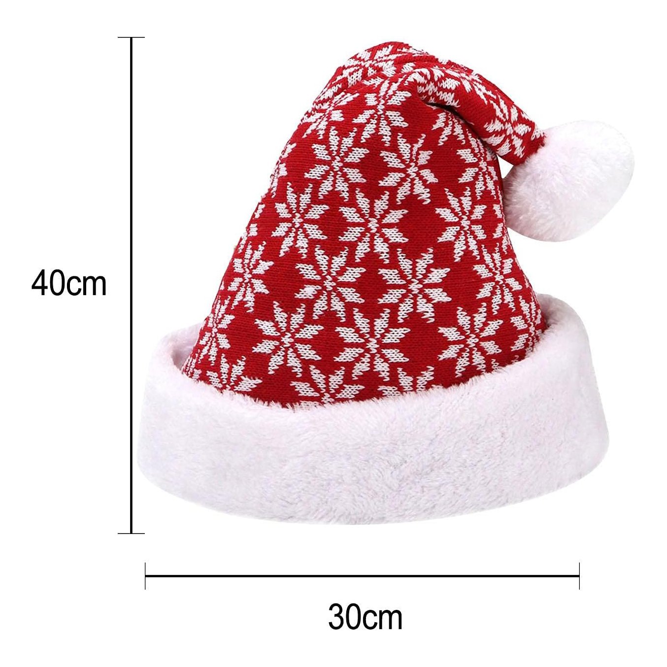 Christmas Nordic Knit Santa Pom-Pom Hat
