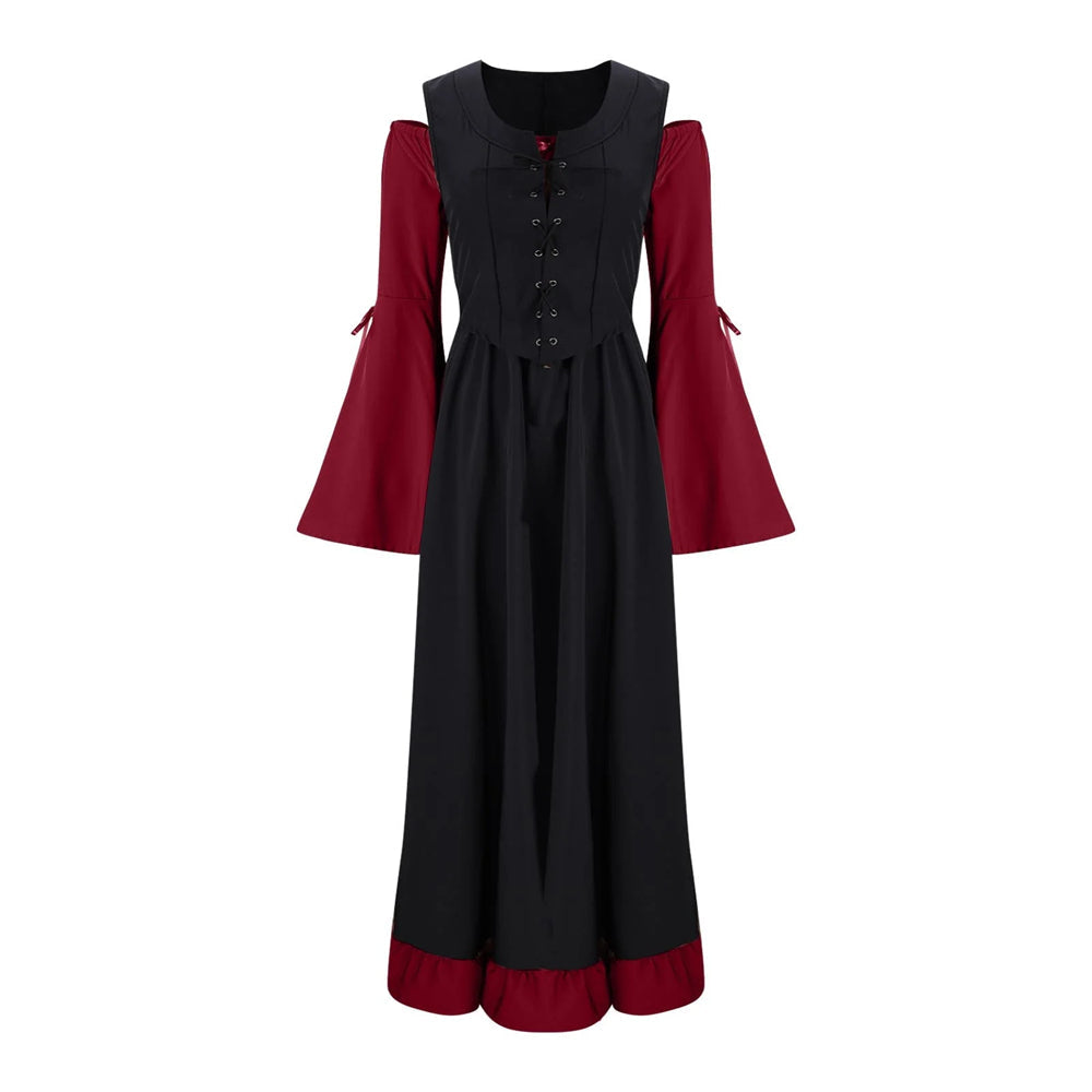 Medieval Two-Tone Maxi Dress