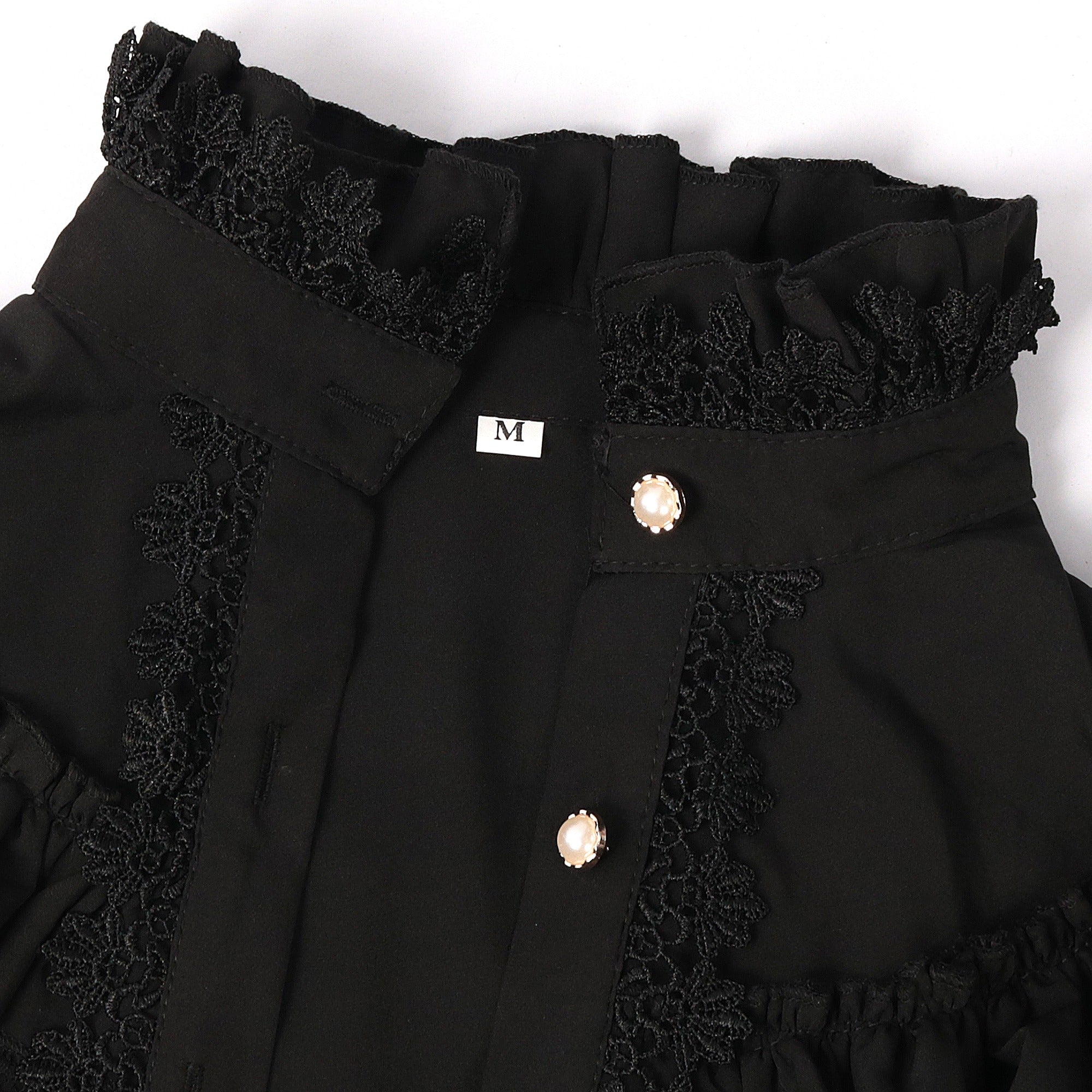 Renaissance Gothic Style Ruffle Sleeve Blouse