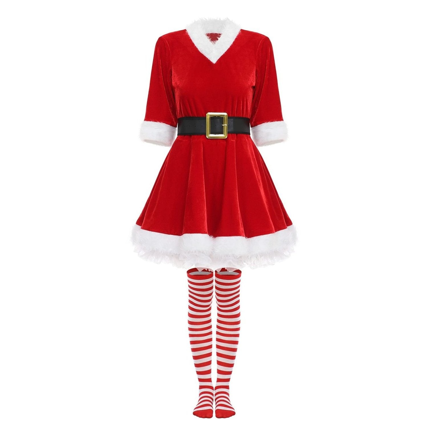 Women's Mrs. Claus Costume with Santa Hat