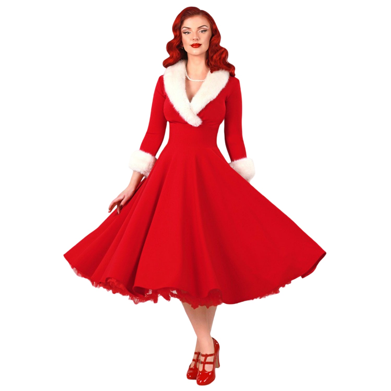 Christmas Retro Mrs. Claus A-Line Dress