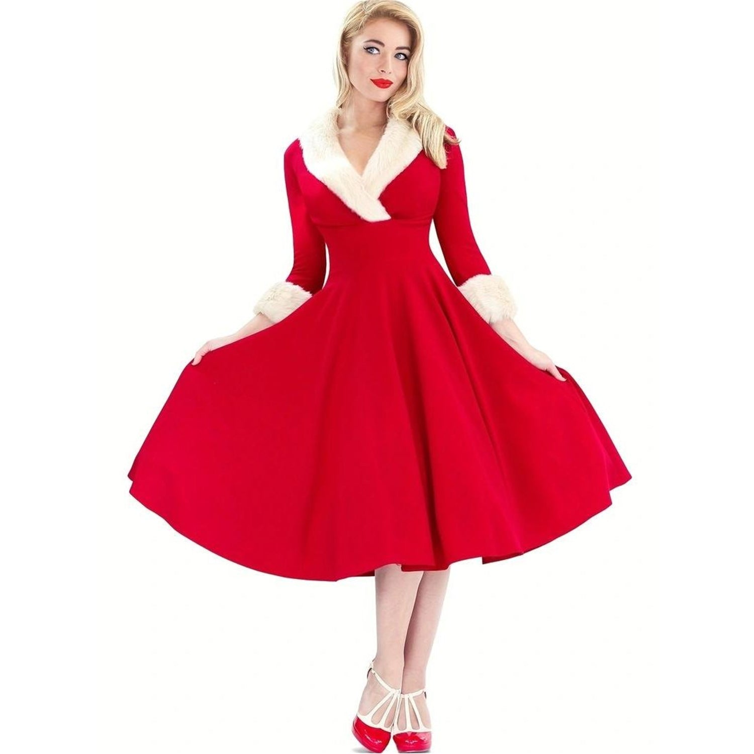 Christmas Retro Mrs. Claus A-Line Dress