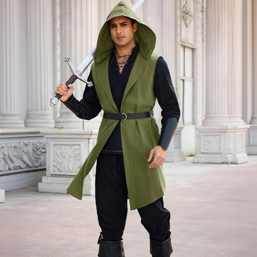 Medieval Hooded Tunic Vest