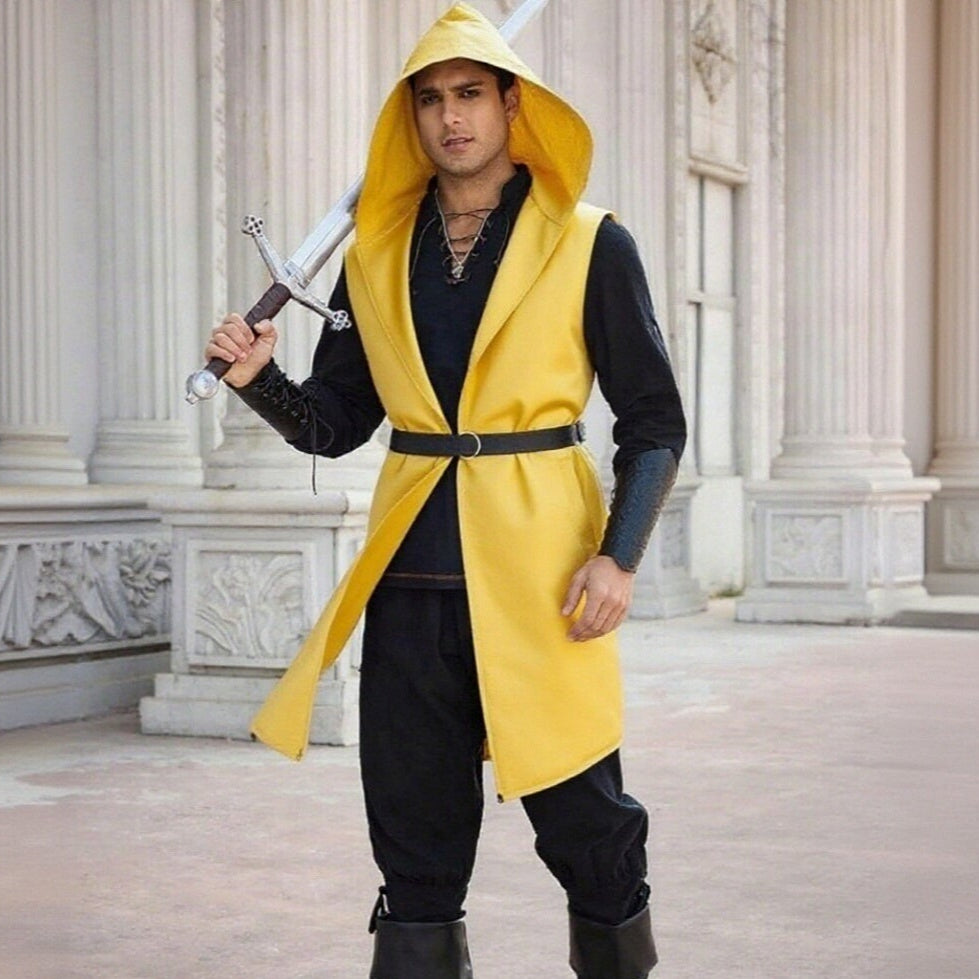 Medieval Hooded Tunic Vest