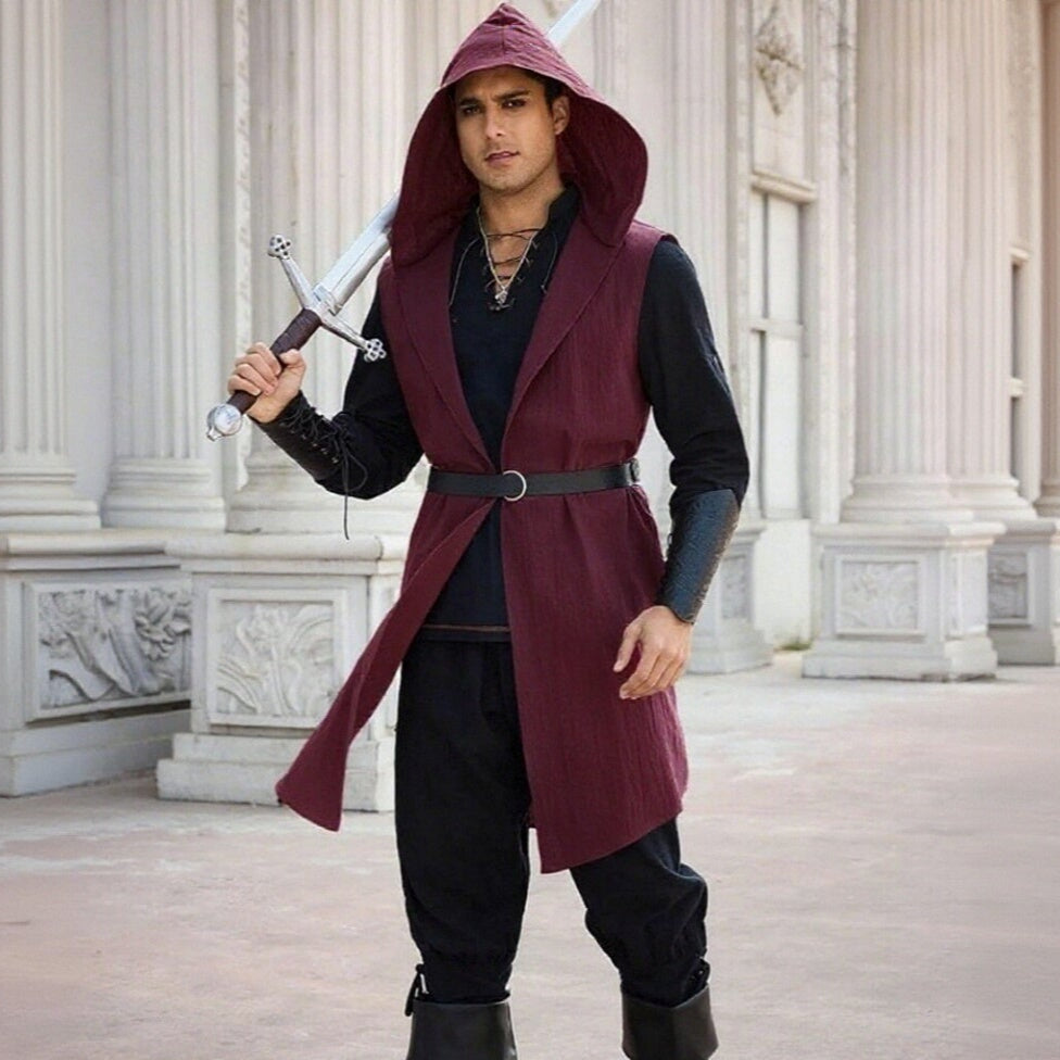 Medieval Hooded Tunic Vest