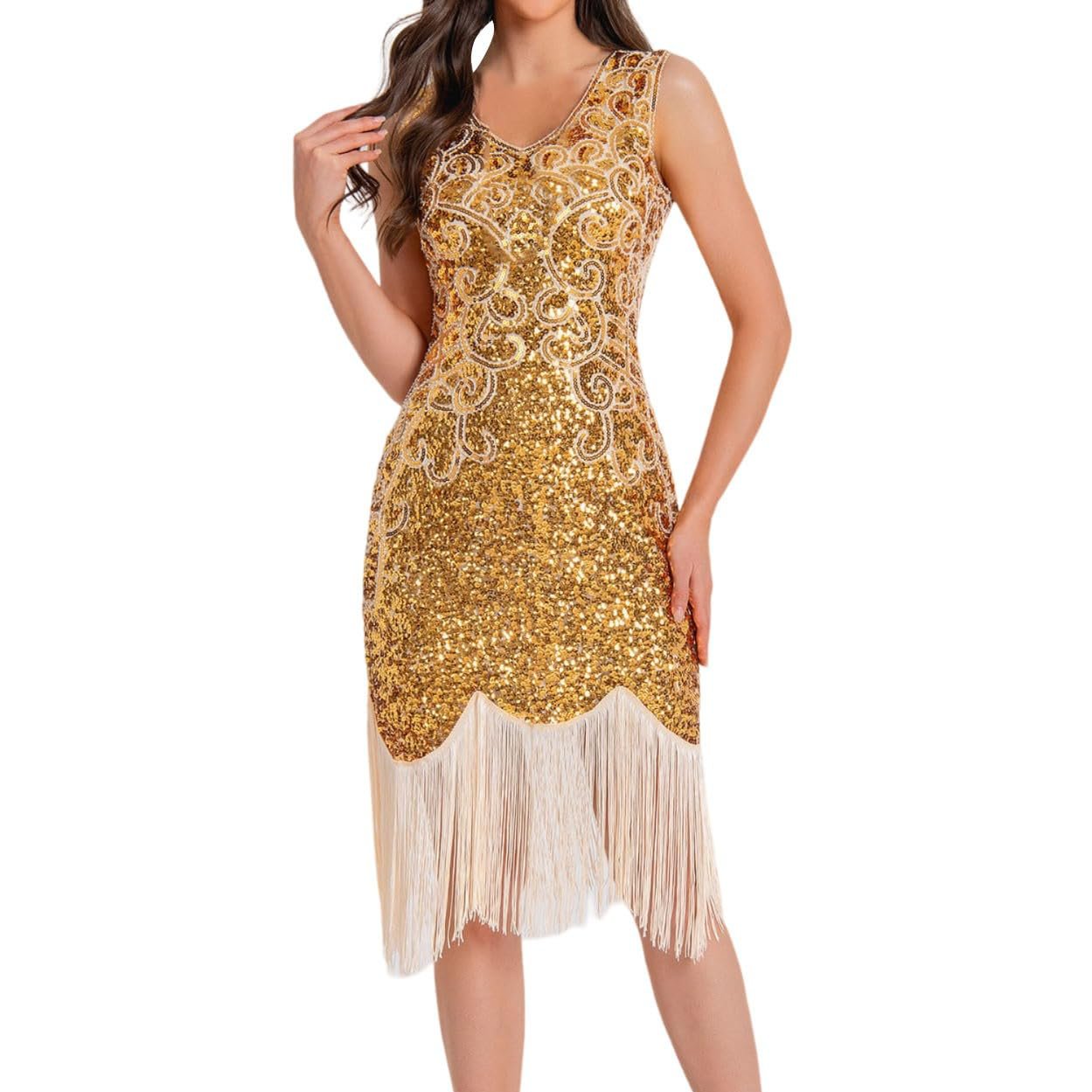 Art Deco Glitter Flapper Dress