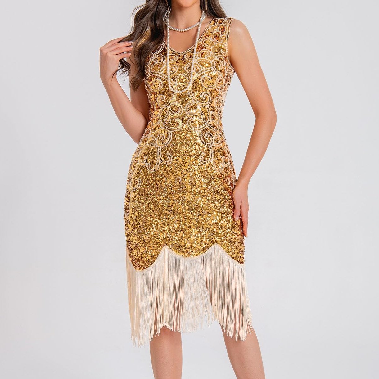 Art Deco Glitter Flapper Dress