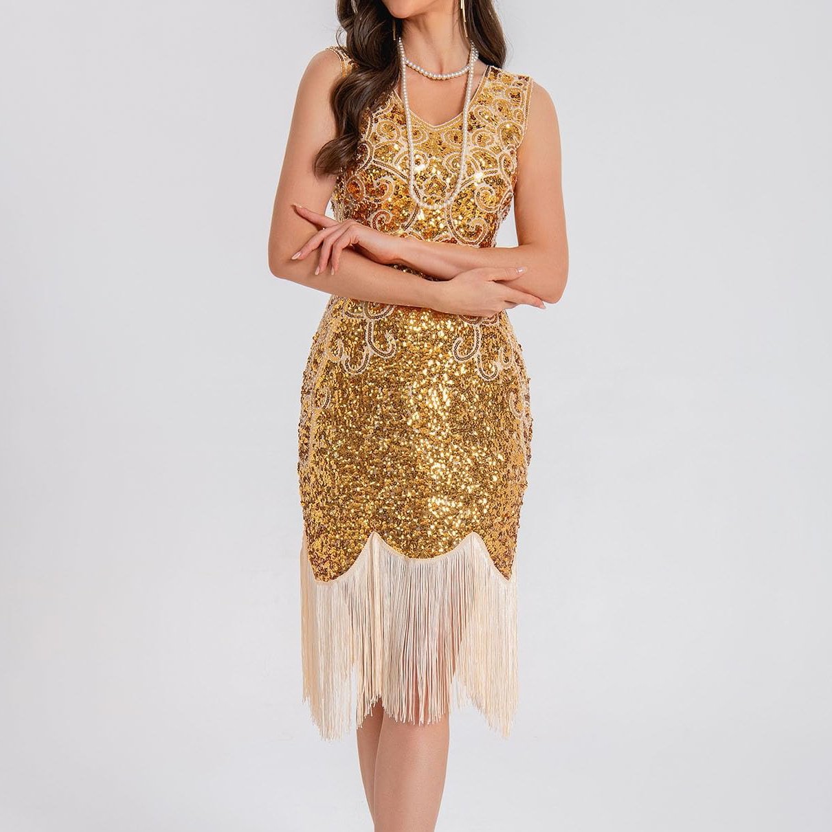 Art Deco Glitter Flapper Dress