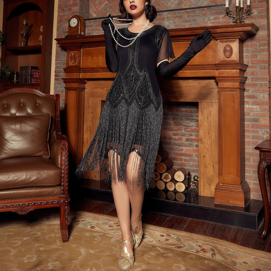 Art Deco Beaded Flapper Dress