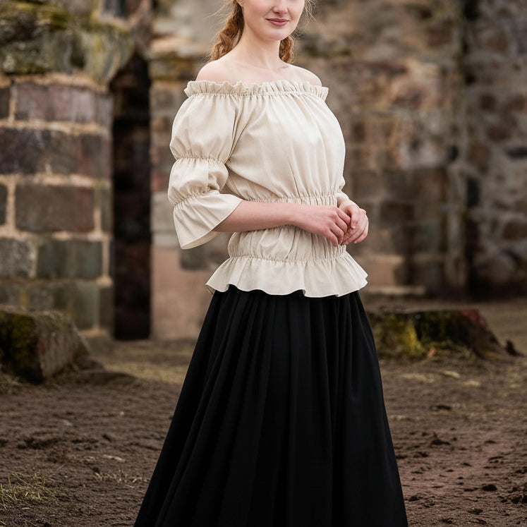 Renaissance Style Blouse Half Sleeve Top