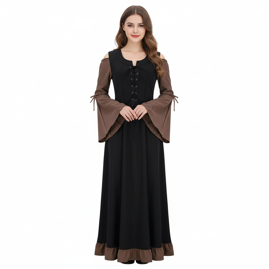 Medieval Two-Tone Maxi Dress